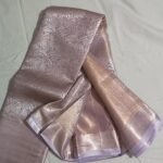 purple colour golded jerry leaf model pattu saree kanchi border soft cloth