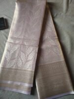 pattu saree purple colour golden border with blouse soft cloth