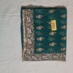 Blue colour soft cloth full work with work blouse
