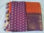 orange geogette saree
