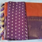 orange geogette saree