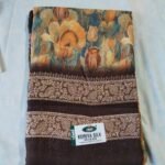 Brown and Orange floral print